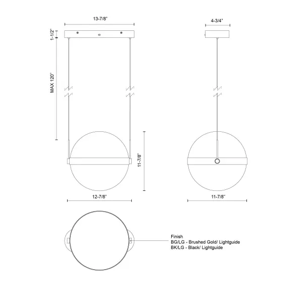 Pisces 12-Inch Round Pendant Light - Image 34