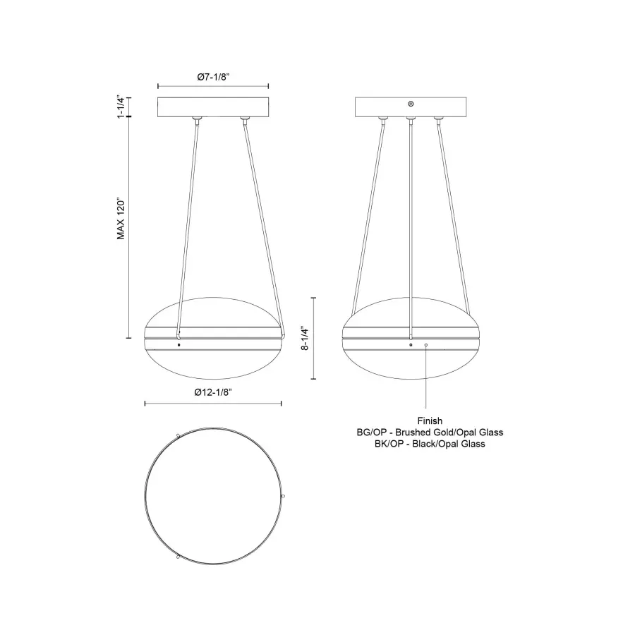 Virgo 12-Inch Pendant Light - Image 9