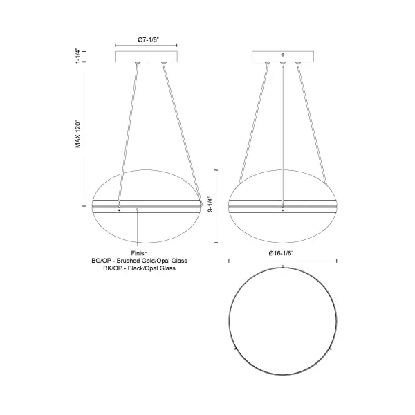 Virgo 16" Pendant Light - Image 9