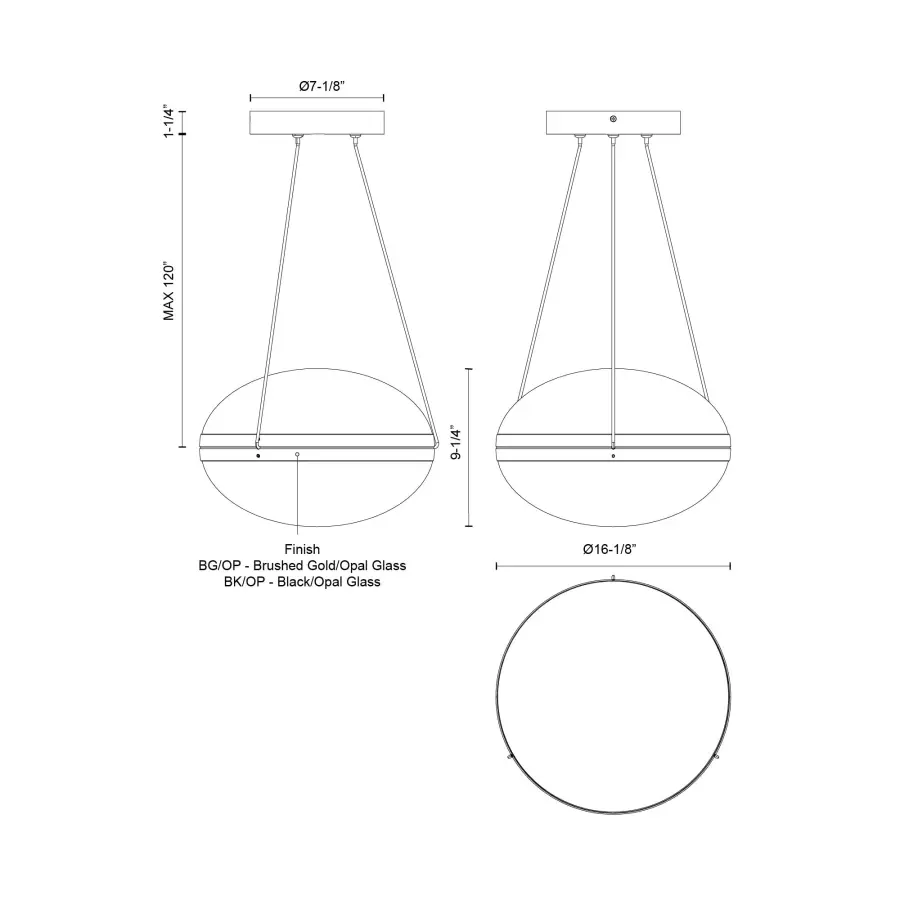 Virgo 16" Pendant Light - Image 9