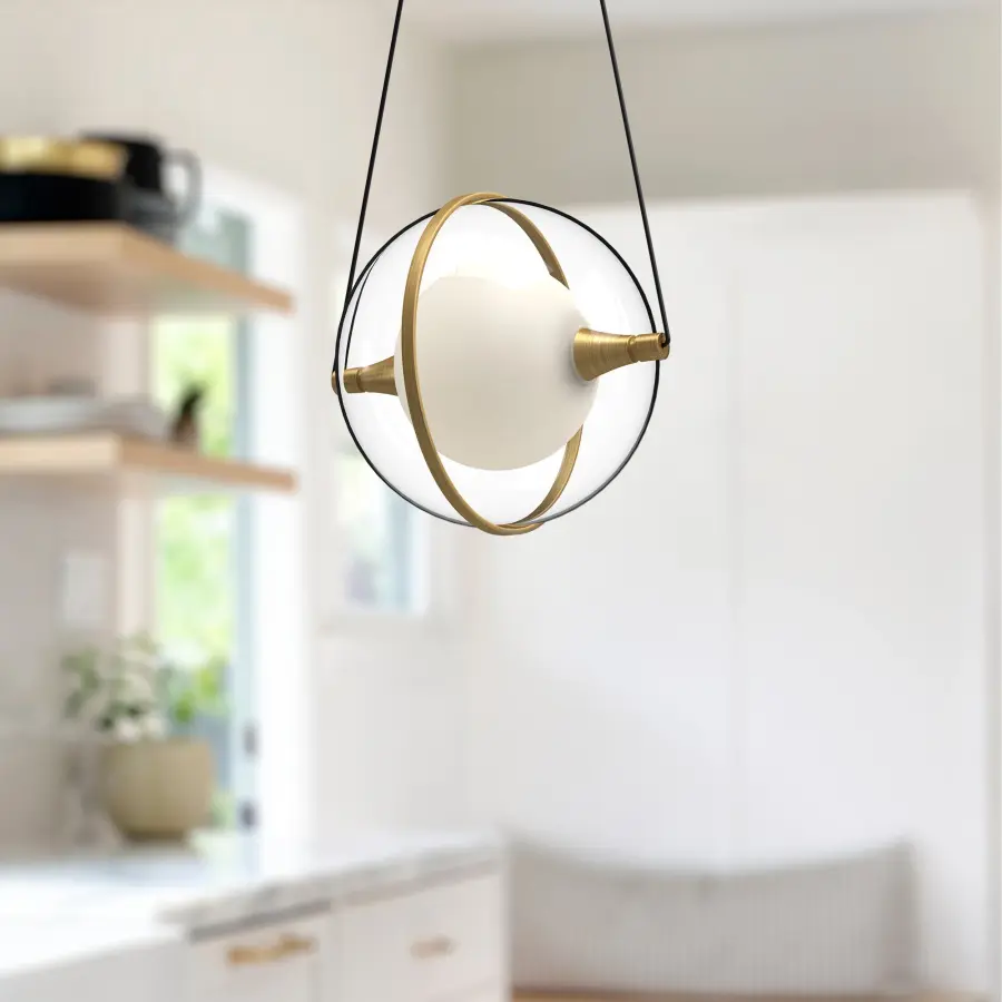 Aries 8-Inch Pendant in Brushed Gold - Image 7