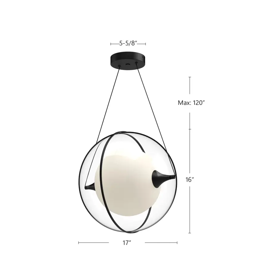 Aries 16" Matte Black Pendant - Image 9