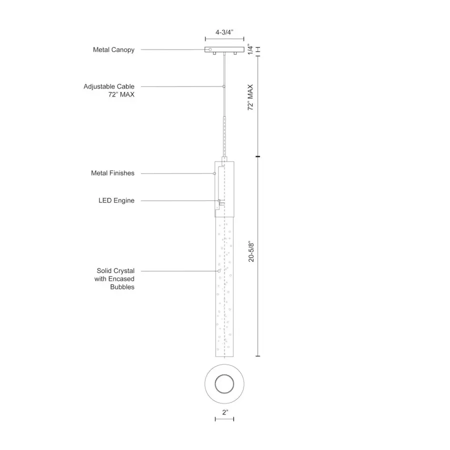Pendula 21-Inch LED Pendant - Image 9