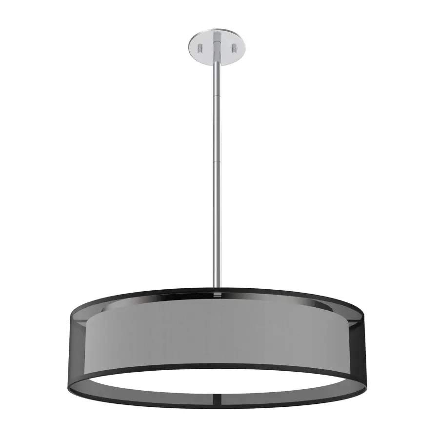 Sophisticated Fabric Pendant with Customizable LED Color Temperature - Image 7