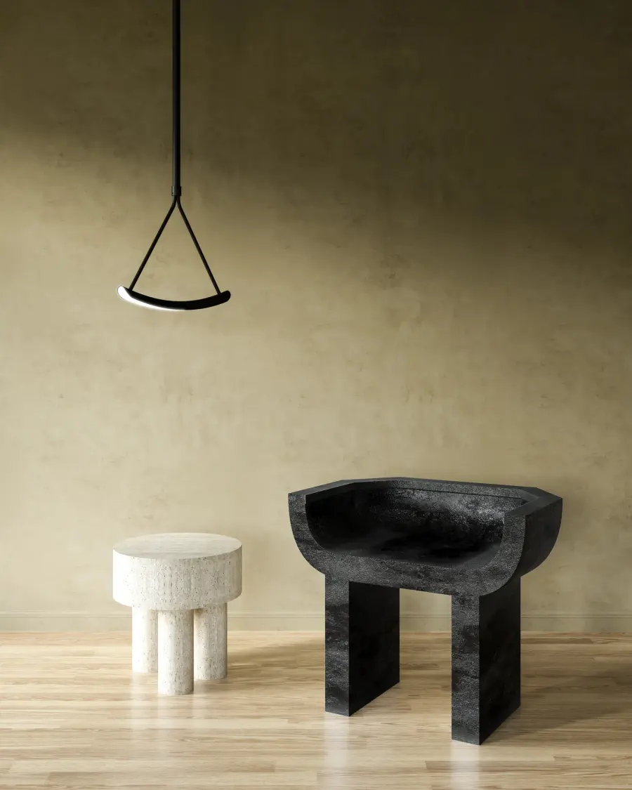 Sculptural Modern Pendant with Wishbone-Inspired Design - Image 2