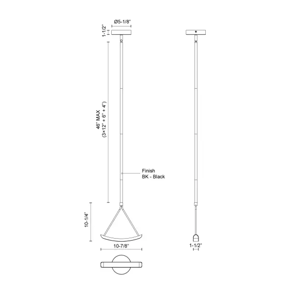 Sculptural Modern Pendant with Wishbone-Inspired Design - Image 5