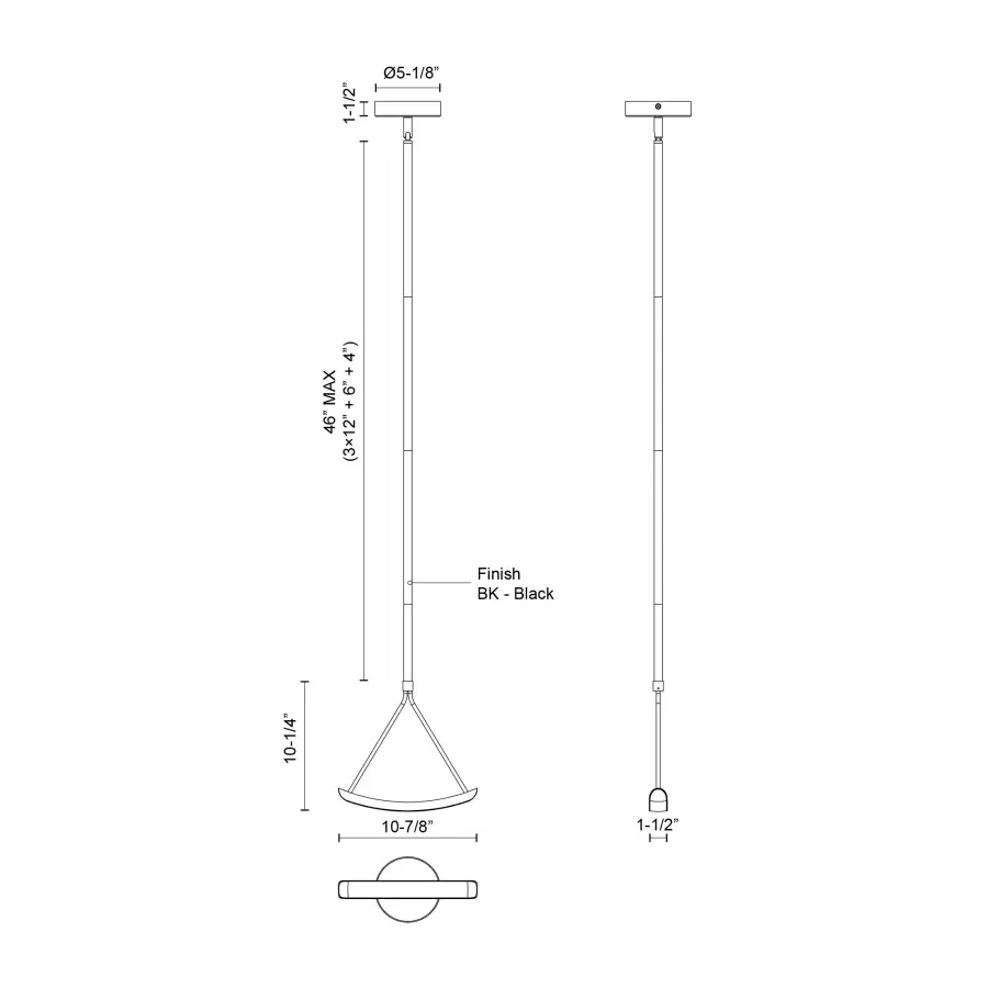 Sculptural Modern Pendant with Wishbone-Inspired Design - Image 5