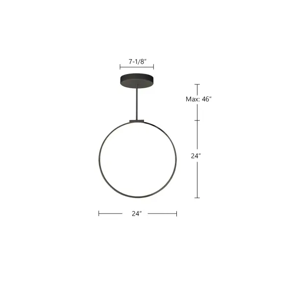 Cirque 24-Inch Pendant Light in Matte Black - Image 12
