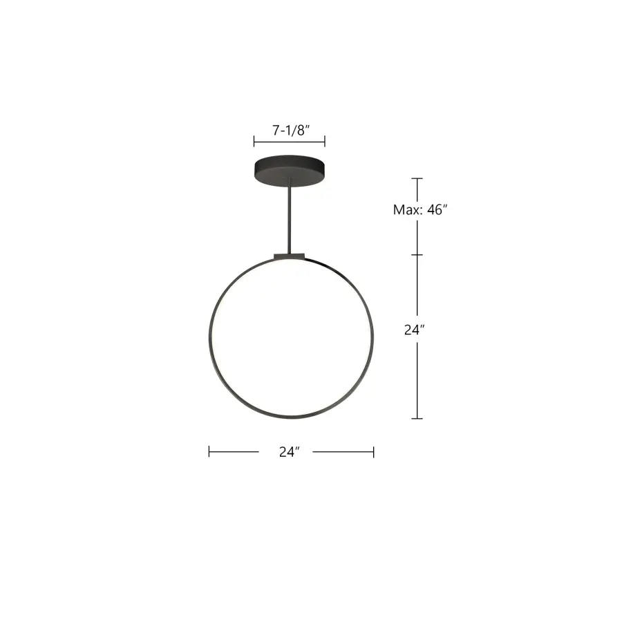 Cirque 24-Inch Pendant Light in Matte Black - Image 12