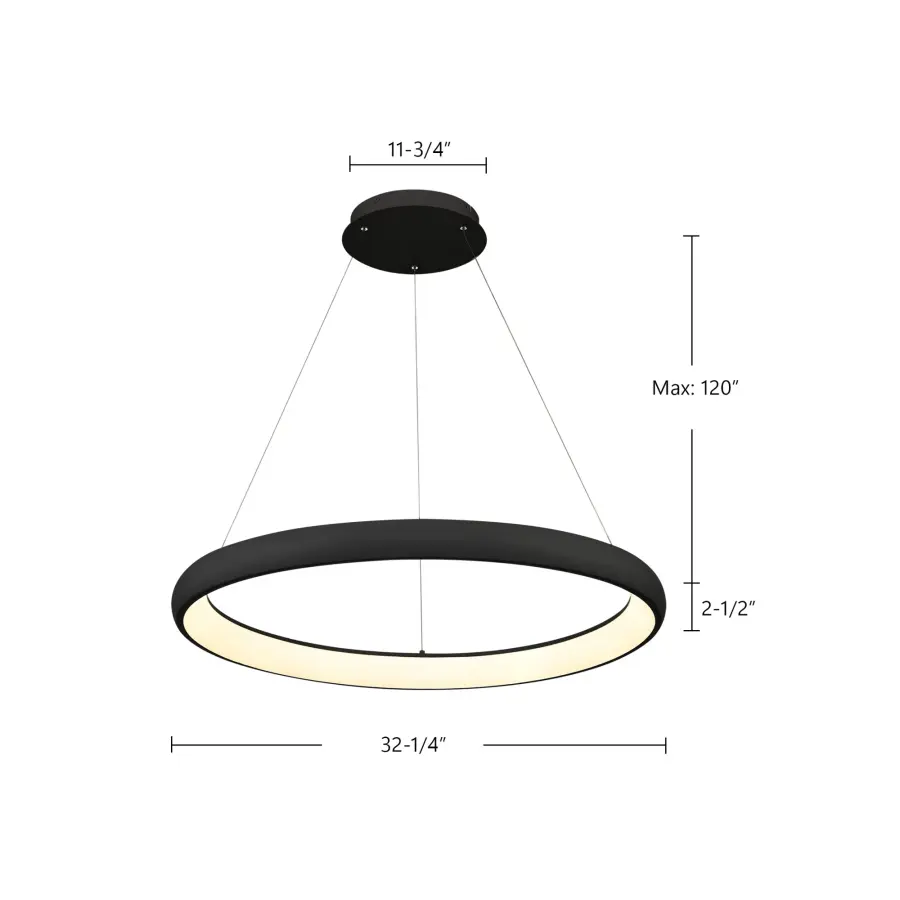 Cortana 32-Inch White Pendant Light - Image 11