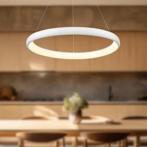 Cortana 32-Inch White Pendant Light - Image 5