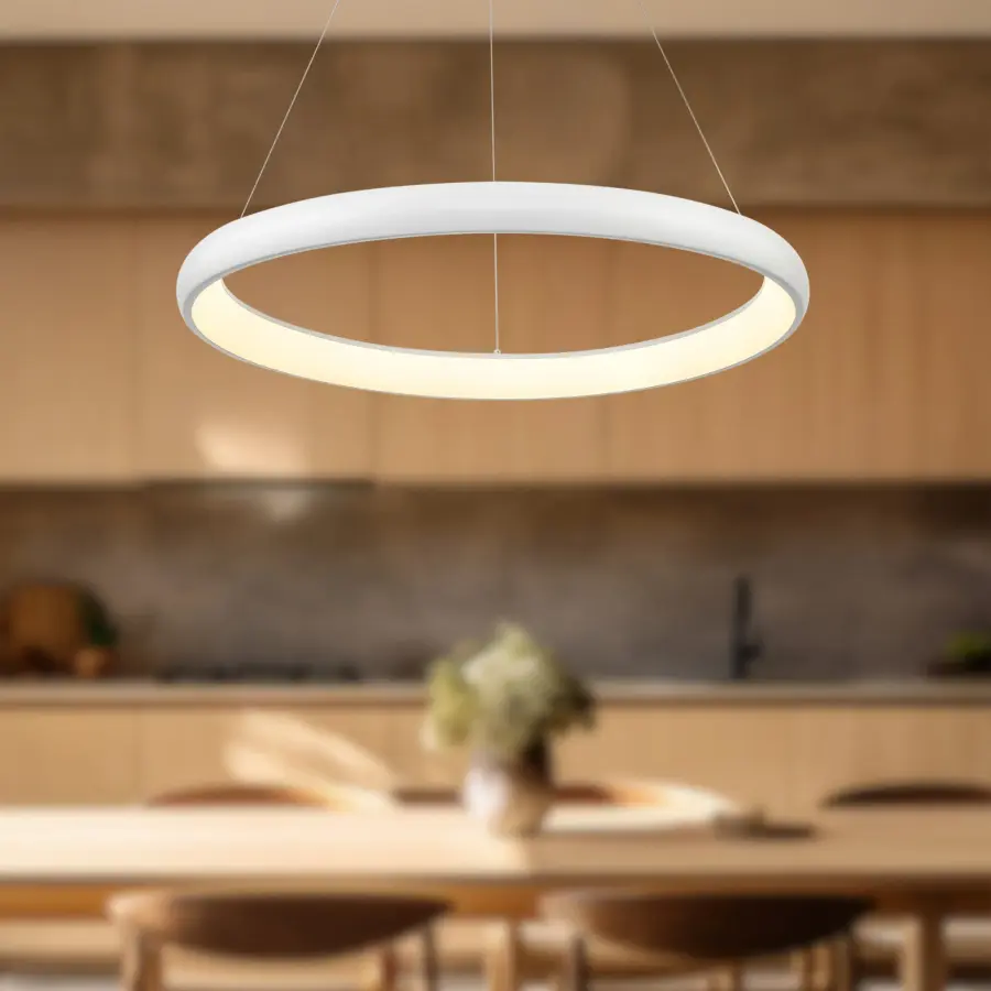 Cortana 32-Inch White Pendant Light - Image 5