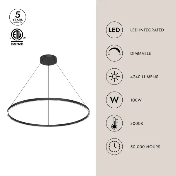 Sleek 48-Inch Linear Pendant with Integrated LED and Modern Design - Image 13