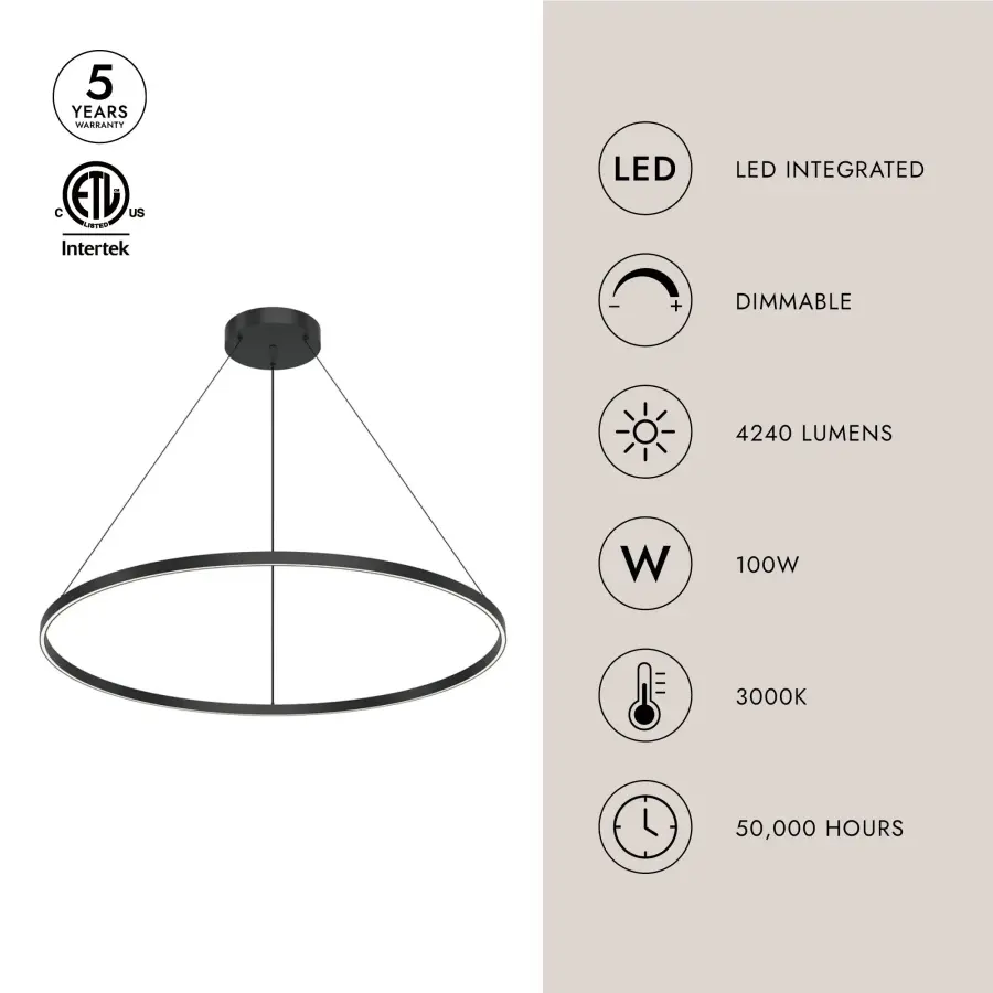 Sleek 48-Inch Linear Pendant with Integrated LED and Modern Design - Image 13