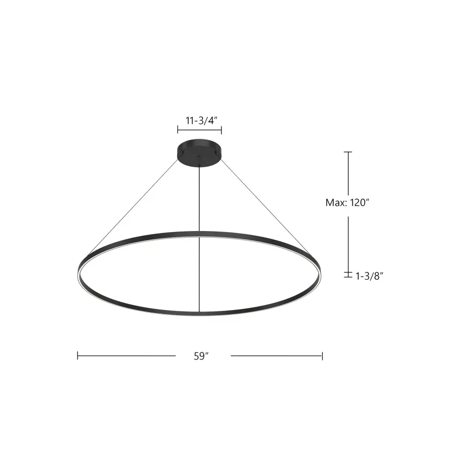 Cerchio 60-Inch Pendant Light in Brushed Gold - Image 13