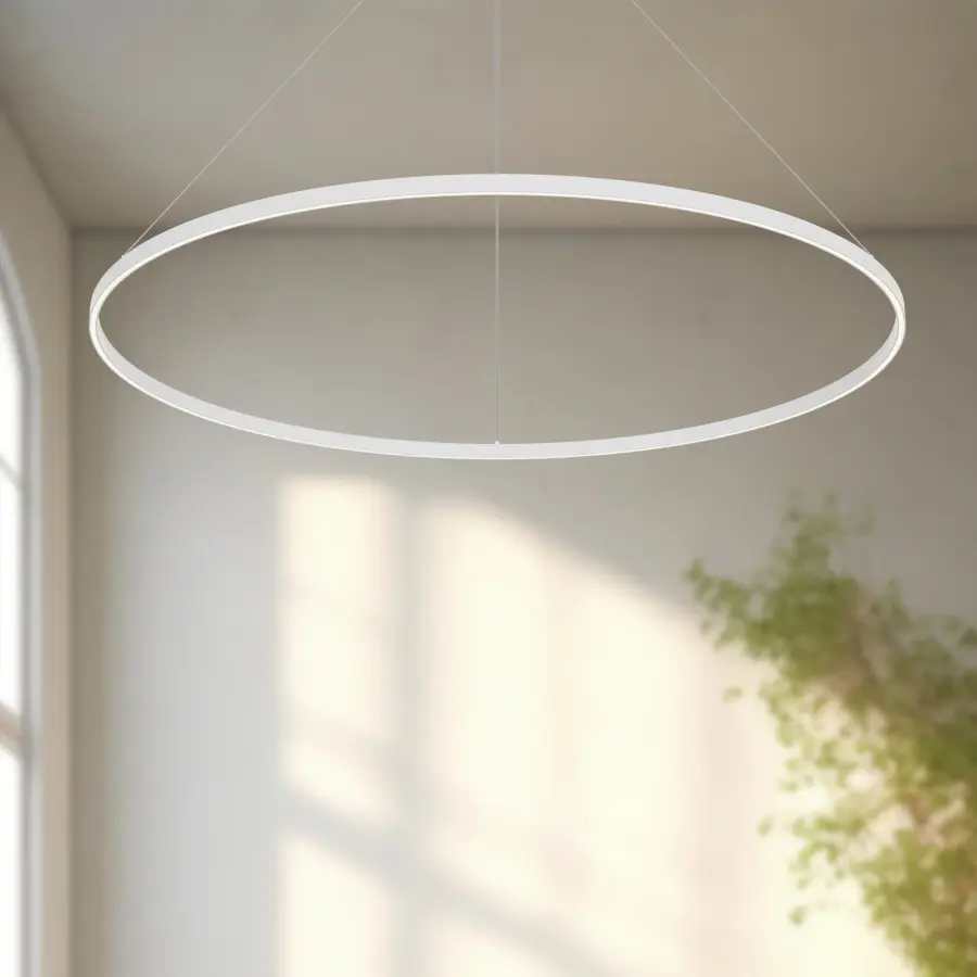Cerchio 60-Inch Pendant Light in Brushed Gold - Image 3
