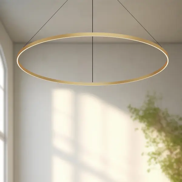 Cerchio 60-Inch Pendant in Brushed Gold - Image 4