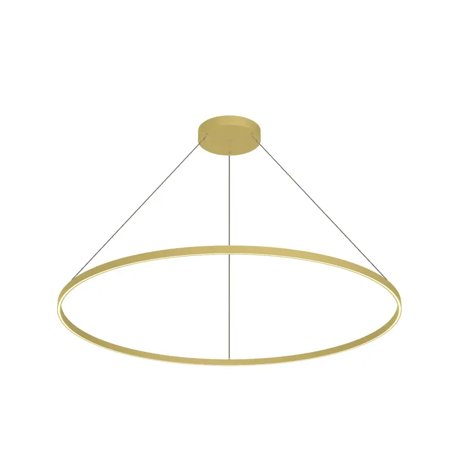 Cerchio 60-Inch Pendant Light in Brushed Gold - Image 9