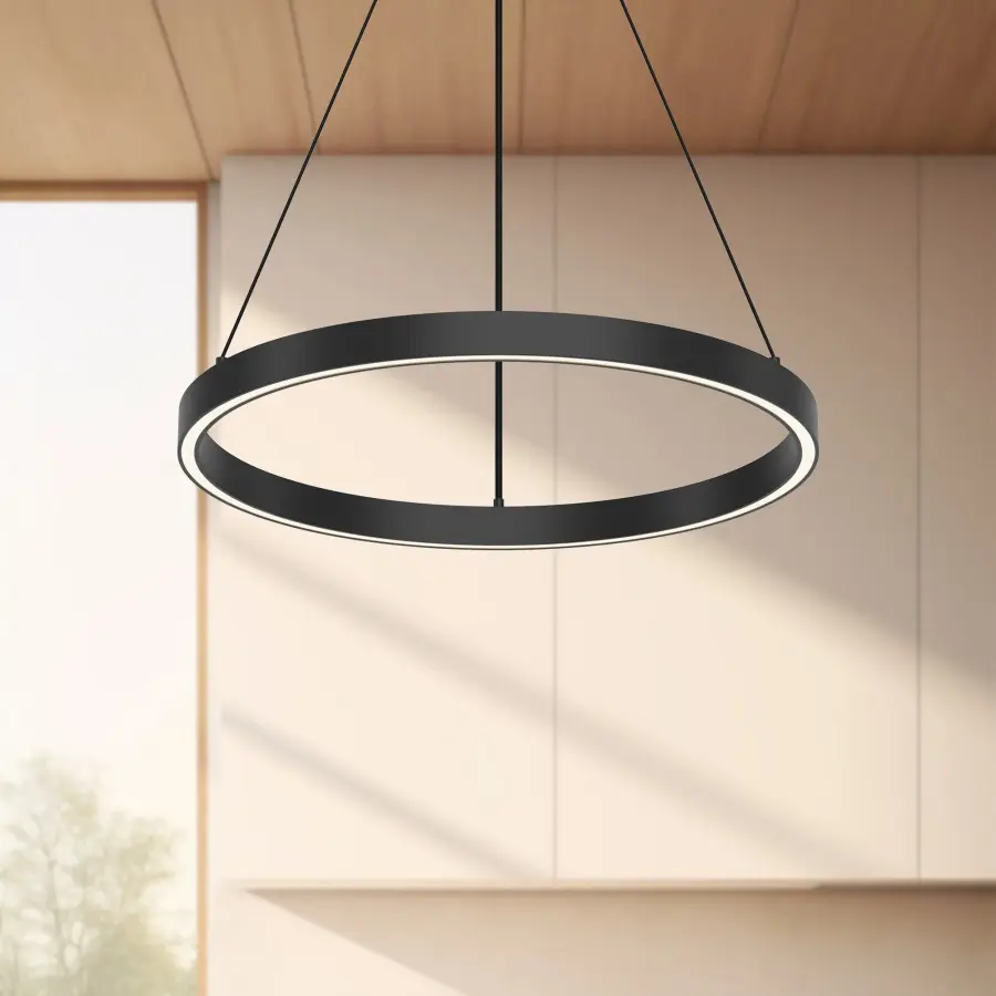 Modern Circular Pendant with Sophisticated Up/Down Lighting - Image 2