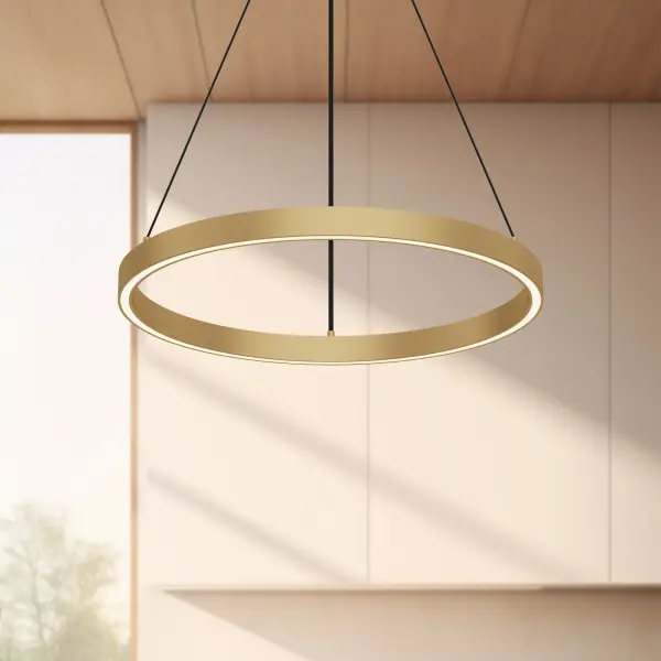 Modern Circular Pendant with Sophisticated Up/Down Lighting - Image 3