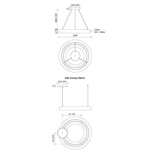 Cerchio 36" Up/Down Pendant - Image 17