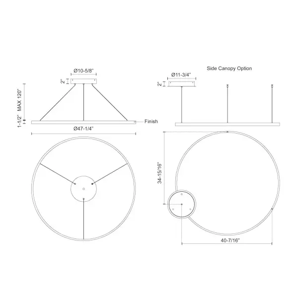 Cerchio 48" Up/Down Pendant - Image 14