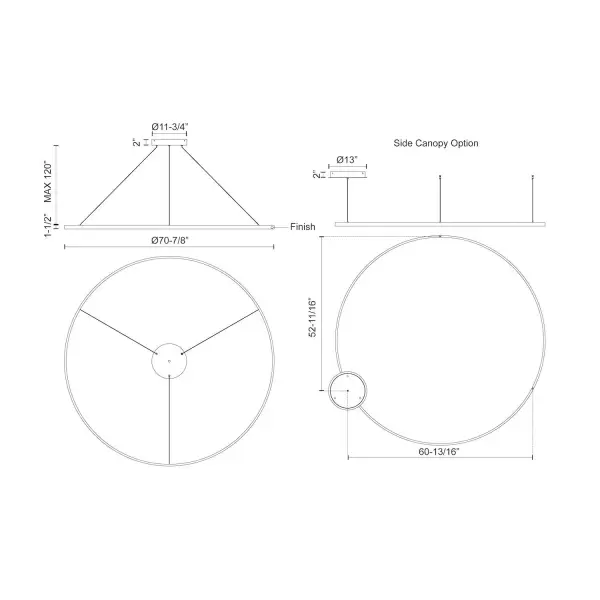 Cerchio 72" Up/Down Pendant - Image 14