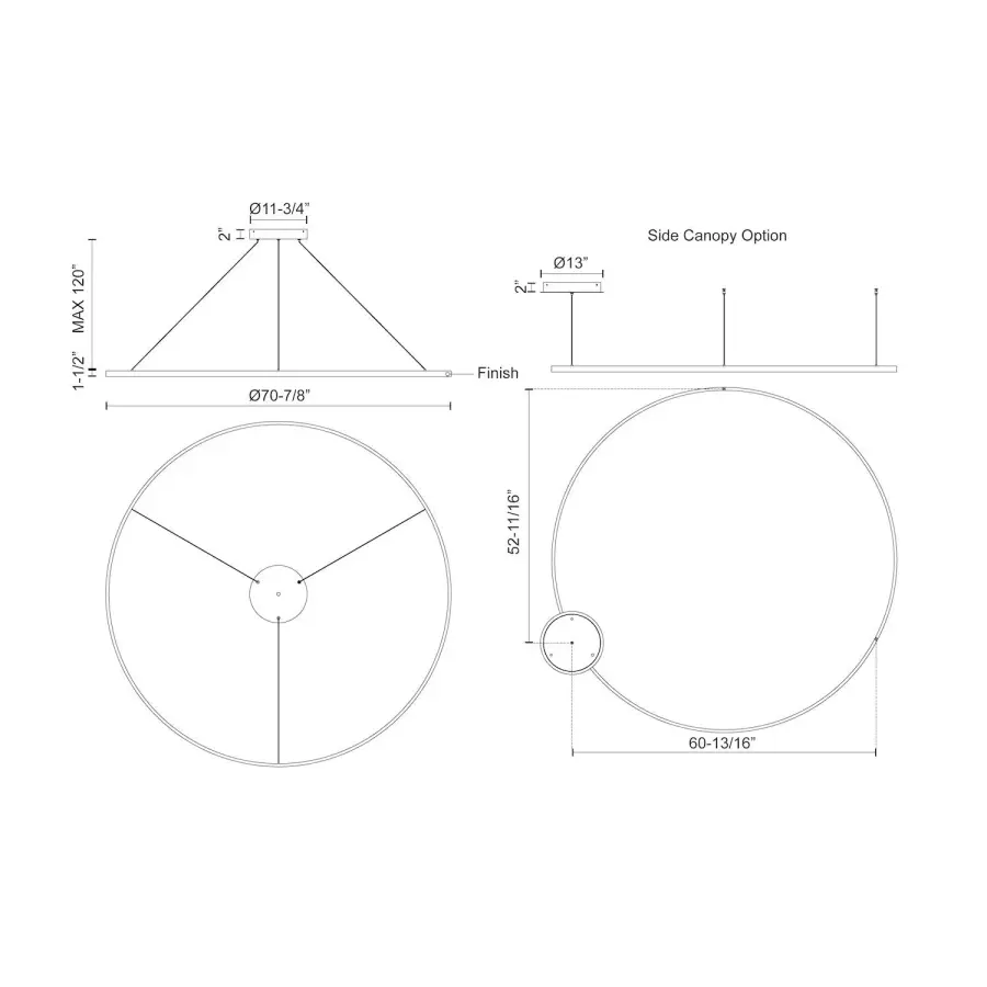 Cerchio 72" Up/Down Pendant - Image 14