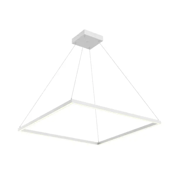 The Piazza 36-inch pendant combines clean architectural lines with integrated LED technology. Its extruded aluminum construction and flush diffuser create even, glare-free illumination ideal for task and ambient lighting.