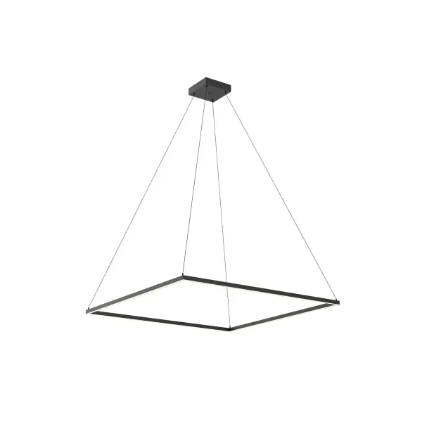 The Piazza 48-inch pendant combines clean architectural lines with practical illumination. Its extruded aluminum construction and flush silicone diffuser deliver even, glare-free light perfect for kitchen islands and dining tables.