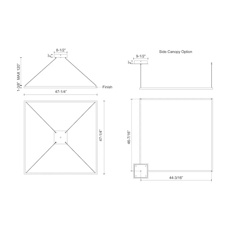 Sleek 48-Inch Linear Pendant with Integrated LED and Modern Profile - Image 11