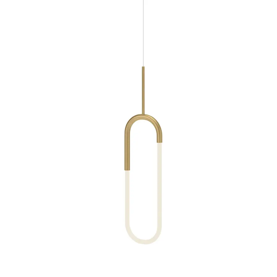 Huron 8-Inch Pendant Light in Brushed Gold - Image 1