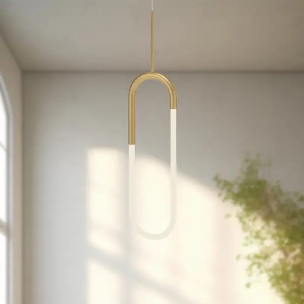 Huron 8-Inch Pendant Light in Brushed Gold - Image 2