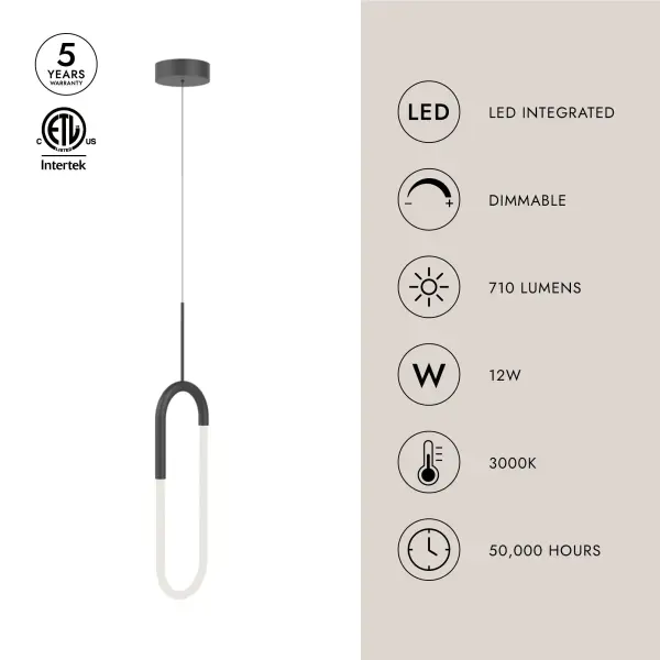 Huron 8-Inch Pendant Light in Brushed Gold - Image 7