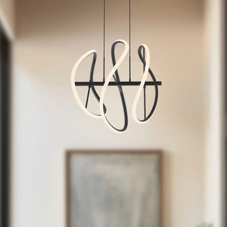 Sculptural LED Pendant with Striking Contemporary Design - Image 3