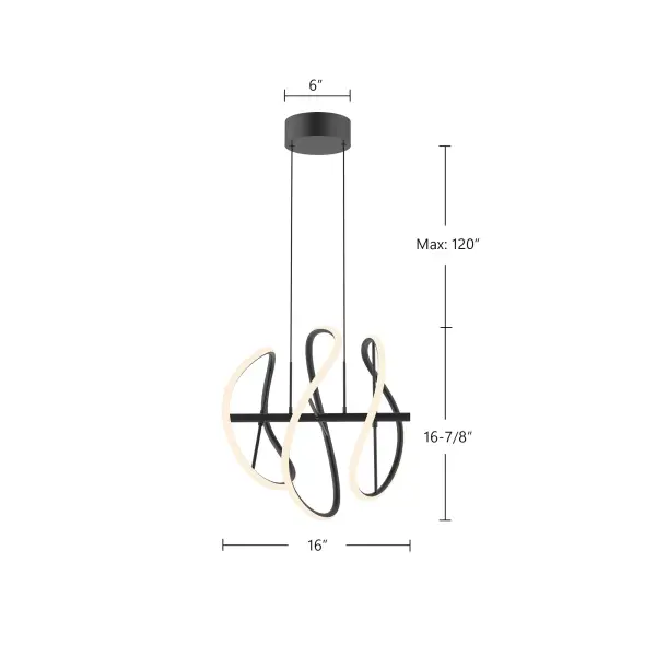 Sculptural LED Pendant with Striking Contemporary Design - Image 4