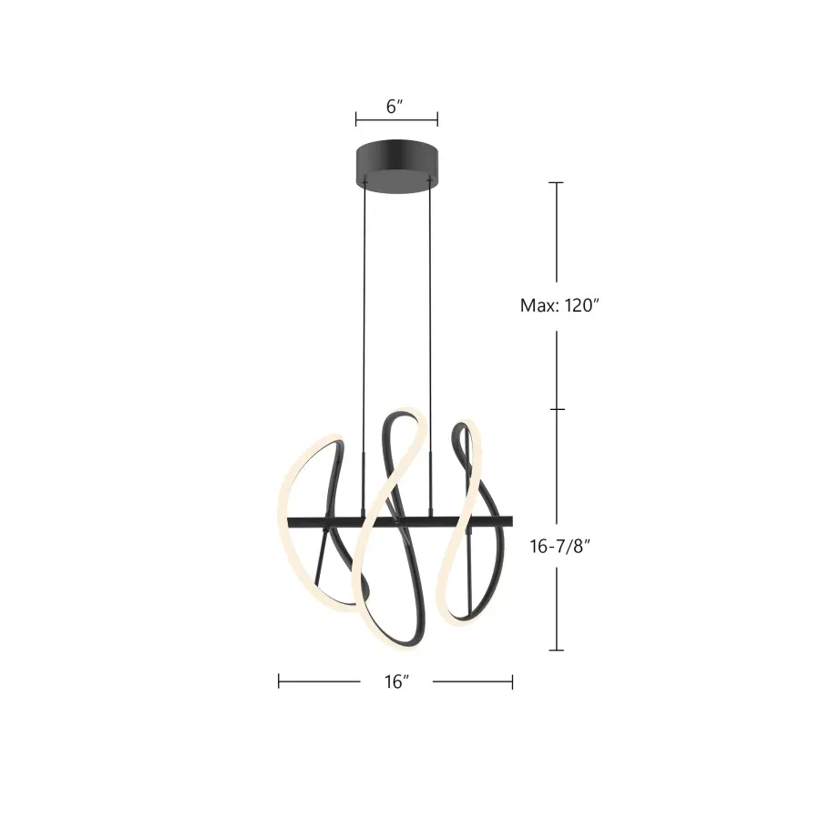 Sculptural LED Pendant with Striking Contemporary Design - Image 4