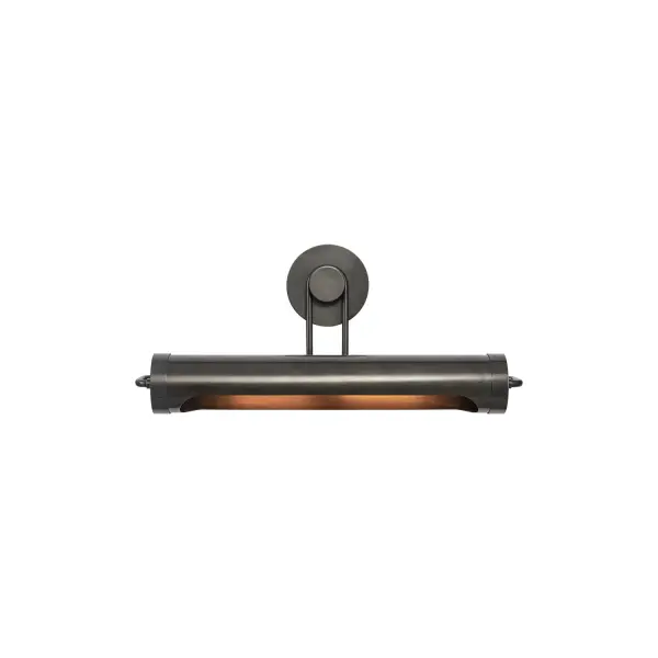 The Wynwood combines industrial hardware details with soft opal glass for a transitional look that highlights artwork beautifully. Metal loop accents and vintage machinery-inspired design bring character to any wall.