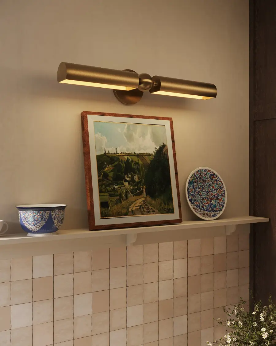 Cole 23-Inch Picture Light in Brushed Gold - Image 14