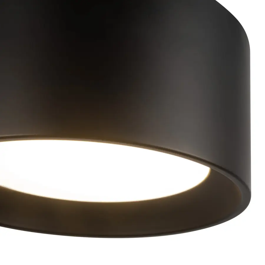 Uma 7-Inch Short Semi-Flush Mount in Black - Image 10