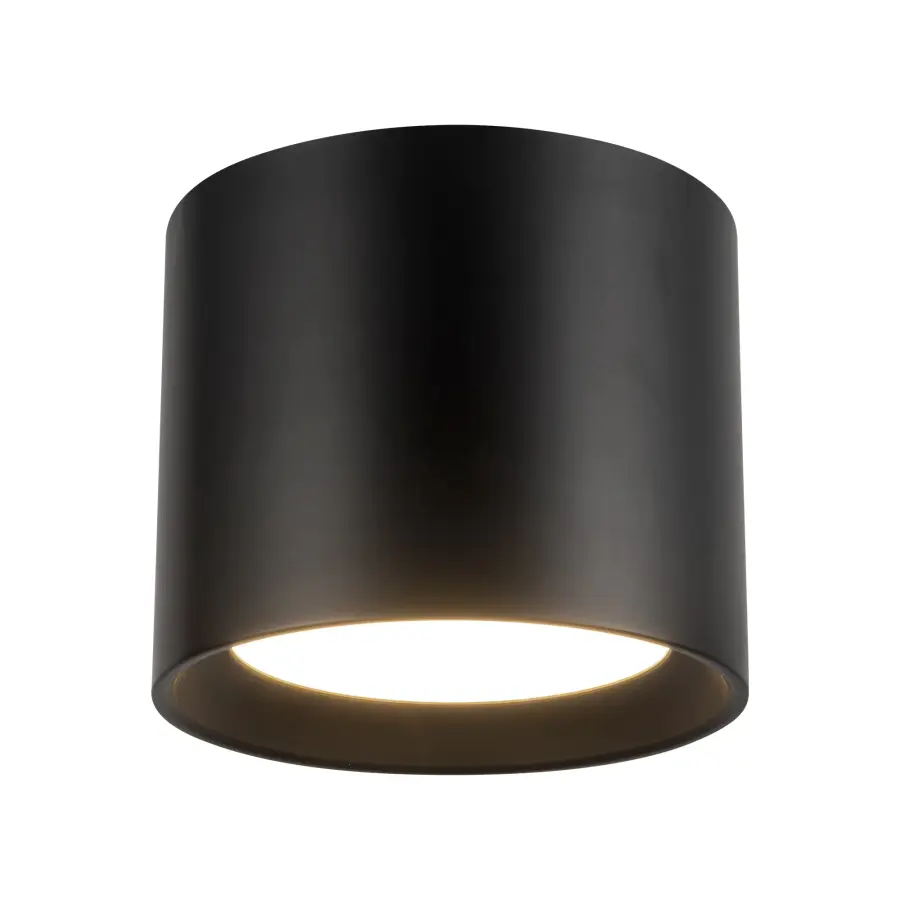 Uma 7-Inch Semi-Flush Mount in Black - Image 1