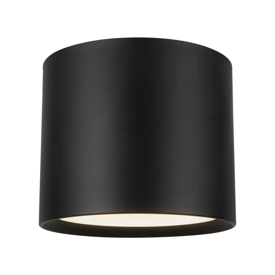 Uma 12-Inch Semi-Flush Mount in Black - Image 1