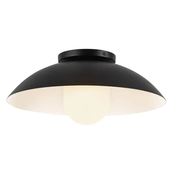 The Umbra Semi-Flush Mount combines modern umbrella-inspired design with practical functionality. Its 14-inch diameter and 6-inch height make it perfect for spaces with lower ceilings, while the vintage brass and opal glass pairing delivers warm, sophisticated ambiance.