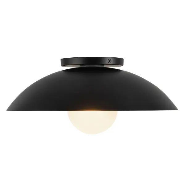 Umbra 14" Semi-Flush Mount in Vintage Brass with Opal Glass - Image 4