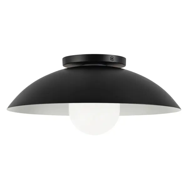 Umbra 14" Semi-Flush Mount in Vintage Brass with Opal Glass - Image 5