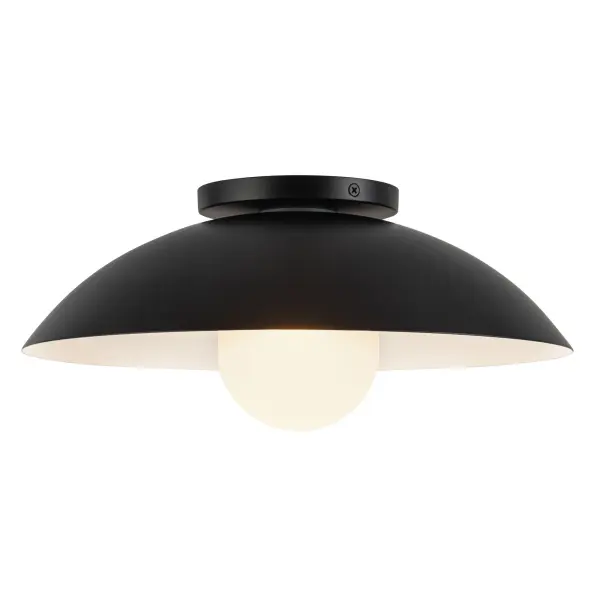 Umbra 14" Semi-Flush Mount in Vintage Brass with Opal Glass - Image 10
