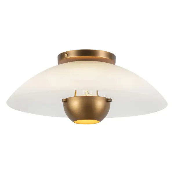 Umbra 14-Inch Semi-Flush Mount in Matte Black - Image 1