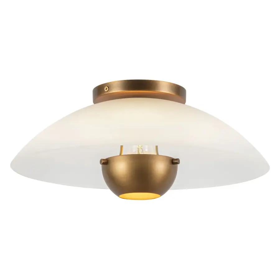 Umbra 14-Inch Semi-Flush Mount in Matte Black - Image 1