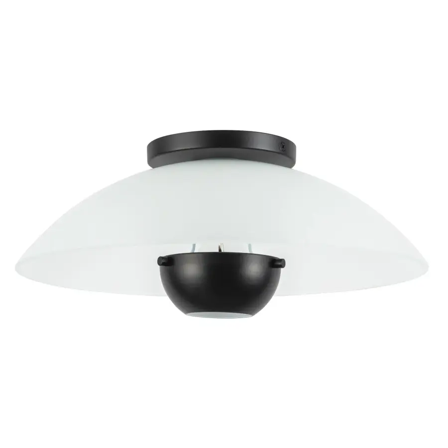 Umbra 14-Inch Semi-Flush Mount in Matte Black - Image 11