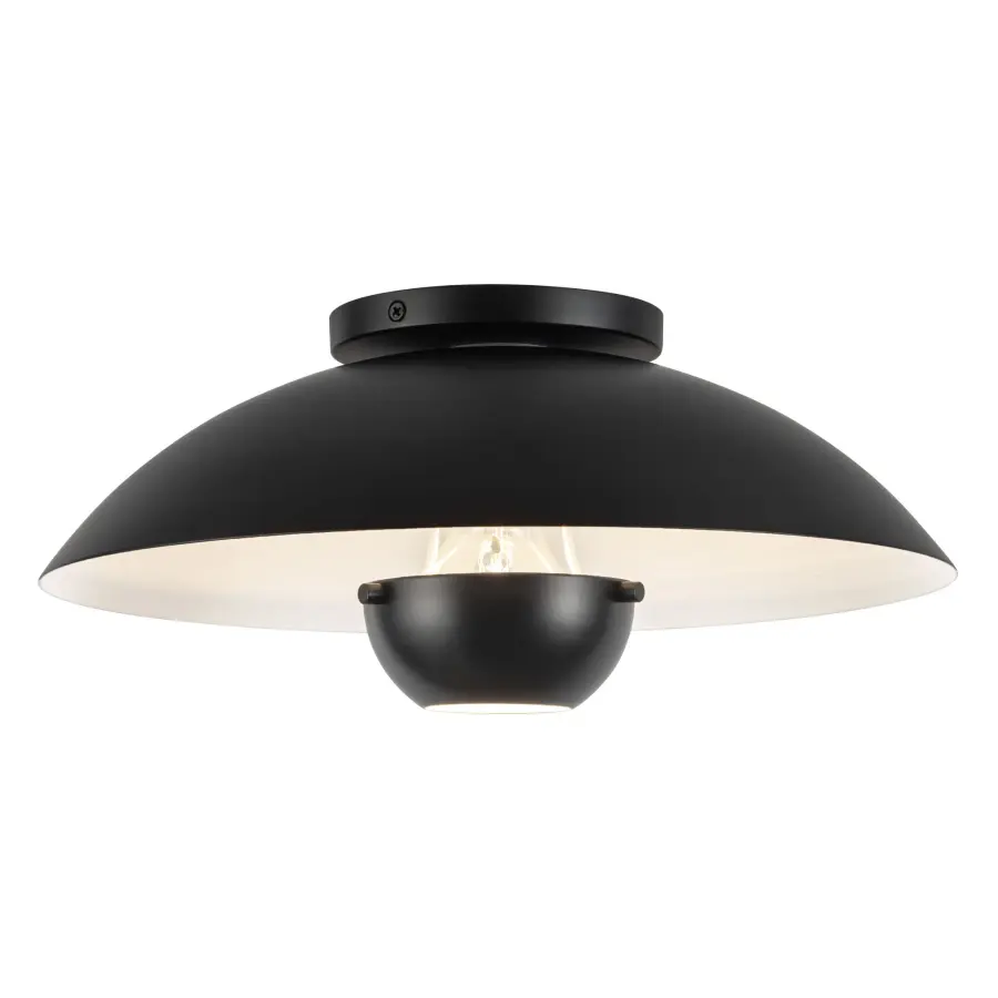 Umbra 14-Inch Semi-Flush Mount in Matte Black - Image 12